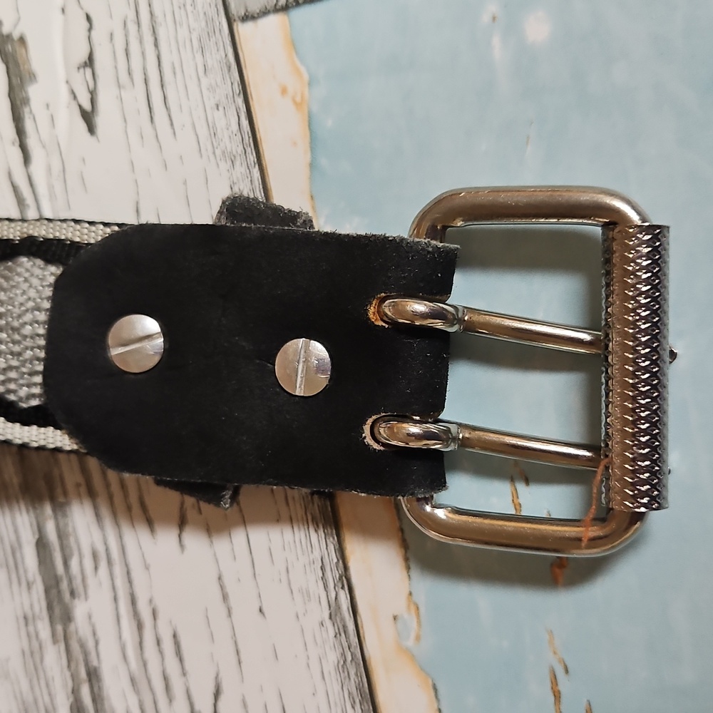 Diesel- Black and Gray Canvas Belt 4ft Long/36" Doubled Folded - Picture 9 of 12
